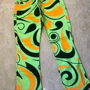 Loudmouth Golf Green Orange Black Design Pants!